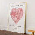 Load image into Gallery viewer, Map Art - Baby Pink - Love
