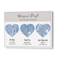 Load image into Gallery viewer, Triple Heart City Map - Powder Blue Wall Journals Matte Paper Rolled Art
