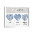 Load image into Gallery viewer, Triple Heart City Map - Powder Blue Wall Journals Matte Paper White Frame
