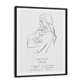 Load image into Gallery viewer, Personalized Line Art - Birth Poster Nook At You Matte Paper Black Frame
