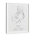 Load image into Gallery viewer, Personalized Line Art - Birth Poster Nook At You Matte Paper White Frame
