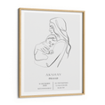 Load image into Gallery viewer, Personalized Line Art - Birth Poster Nook At You Matte Paper Wooden Frame
