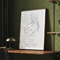 Load image into Gallery viewer, Personalized Line Art - Birth Poster Nook At You Matte Paper Rolled Art
