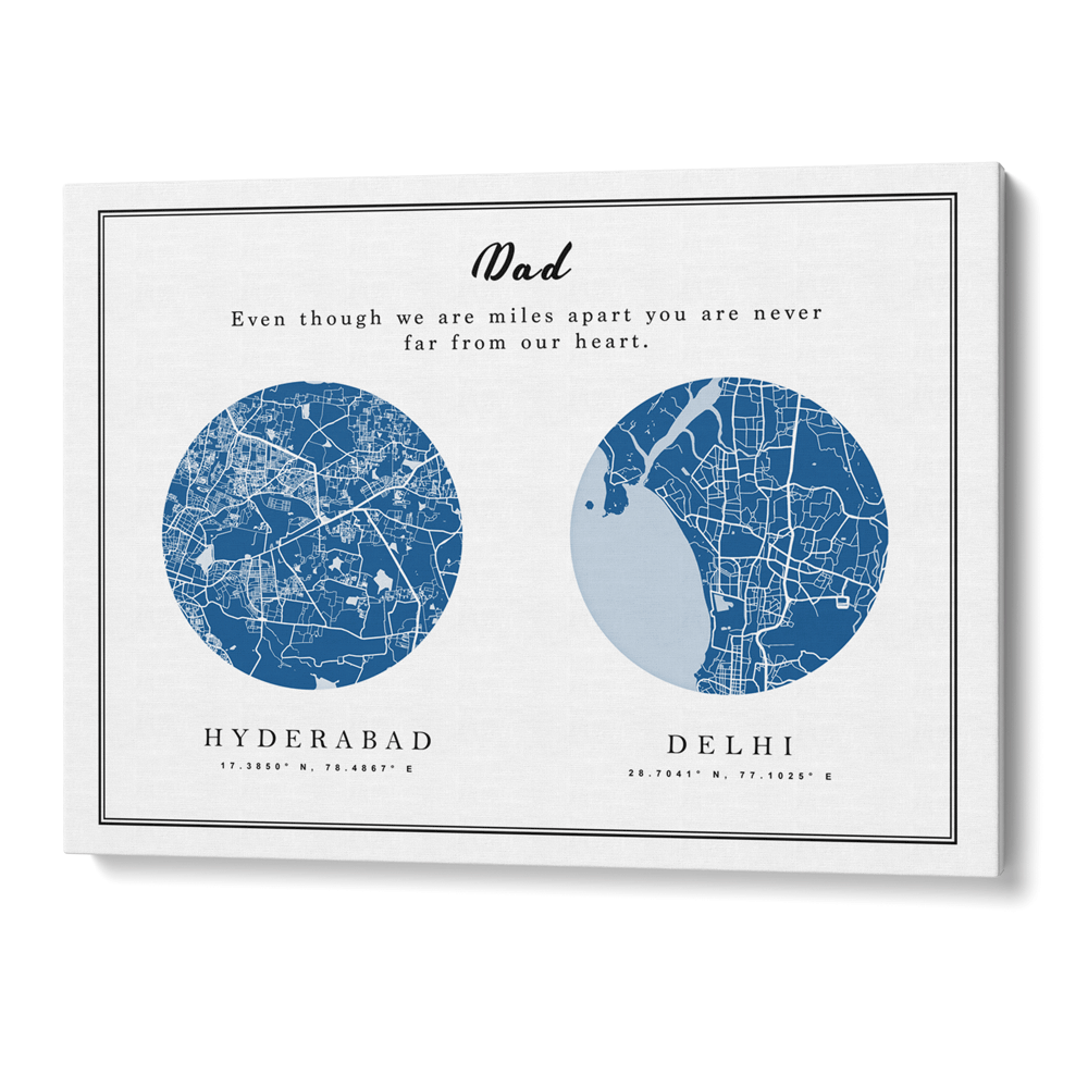 Dual Expression - Classic Blue (Pantone of the Year 2020) Wall Journals Canvas Gallery Wrap