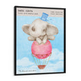 Load image into Gallery viewer, Personalized Birth Poster - Baby Elephant Wall Journals Matte Paper Black Frame
