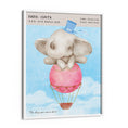 Load image into Gallery viewer, Personalized Birth Poster - Baby Elephant Wall Journals Matte Paper White Frame
