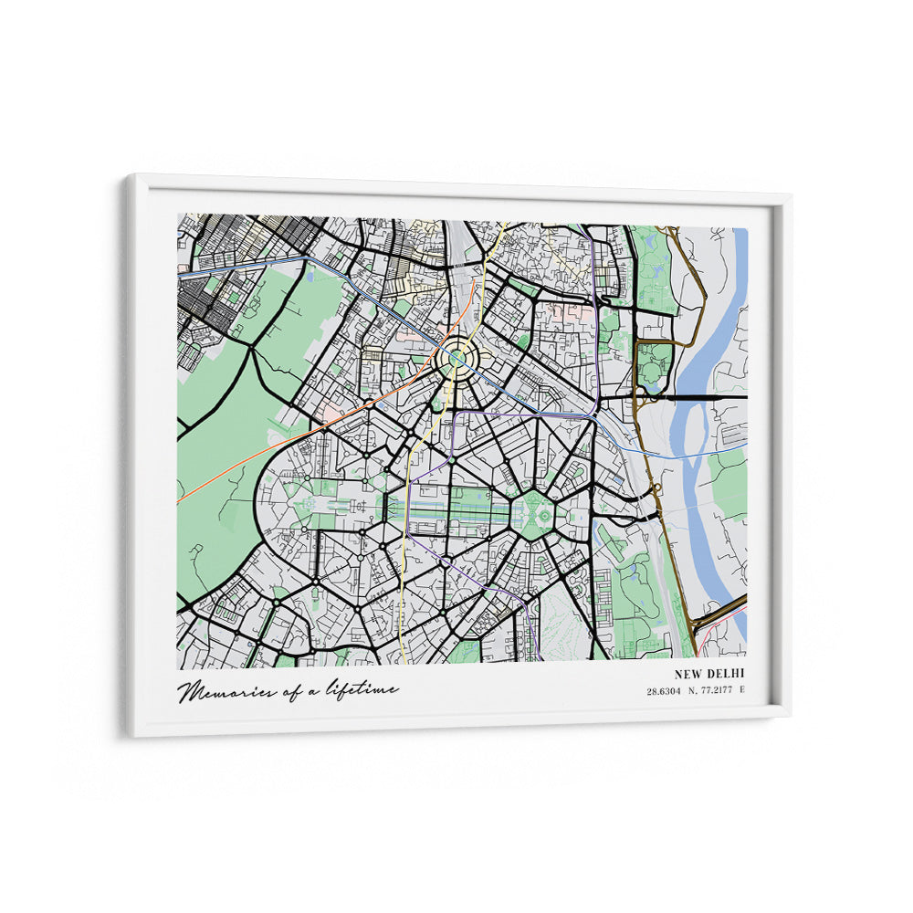 Map Art - The Habitat (Horizontal) Wall Journals Matte Paper White Frame