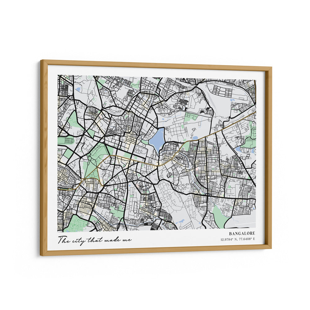 Map Art - The Habitat (Horizontal) Wall Journals Matte Paper Wooden Frame