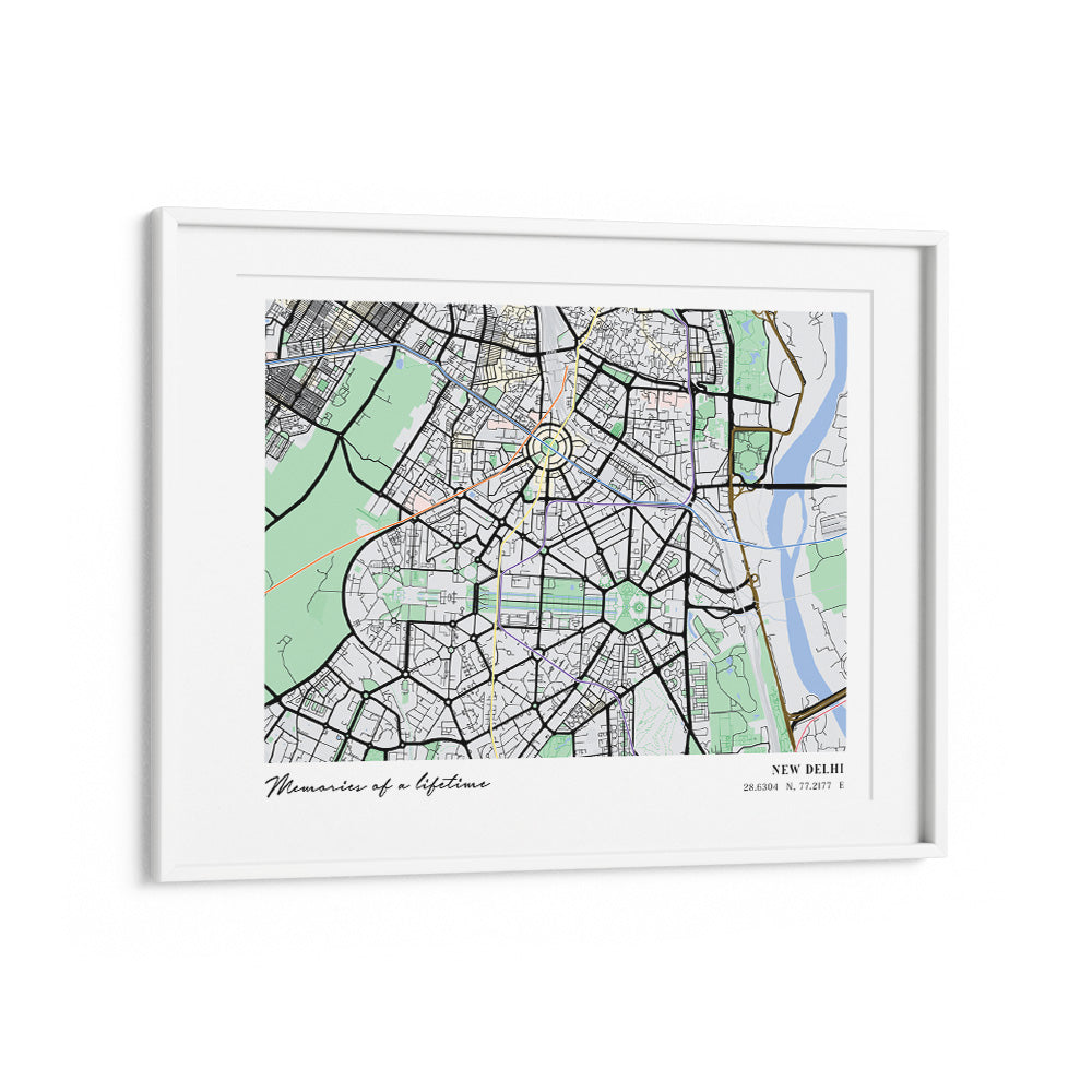Map Art - The Habitat (Horizontal) Wall Journals Matte Paper White Frame With Mount
