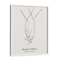 Load image into Gallery viewer, Personalized Line Art - Clasp (Beige) Nook At You Matte Paper White Frame
