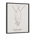 Load image into Gallery viewer, Personalized Line Art - Clasp (Beige) Nook At You Matte Paper Black Frame

