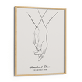 Load image into Gallery viewer, Personalized Line Art - Clasp (Beige) Nook At You Matte Paper Wooden Frame
