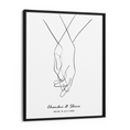 Load image into Gallery viewer, Personalized Line Art - Clasp (White) Nook At You Matte Paper Black Frame
