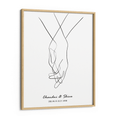 Load image into Gallery viewer, Personalized Line Art - Clasp (White) Nook At You Matte Paper Wooden Frame

