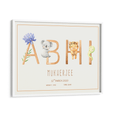 Load image into Gallery viewer, Personalized Kids Name Poster - Baby Animals Wall Journals Matte Paper White Frame
