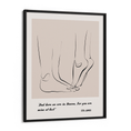 Load image into Gallery viewer, Personalized Line Art - Tip Toe (Beige) Nook At You Matte Paper Black Frame
