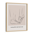 Load image into Gallery viewer, Personalized Line Art - Tip Toe (Beige) Nook At You Matte Paper Wooden Frame
