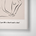 Load image into Gallery viewer, Personalized Line Art - Tip Toe (Beige) Nook At You Canvas Gallery Wrap

