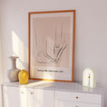 Load image into Gallery viewer, Personalized Line Art - Tip Toe (Beige) Nook At You Matte Paper Rolled Art

