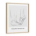 Load image into Gallery viewer, Personalized Line Art - Tip Toe (Grey) Nook At You Matte Paper Wooden Frame
