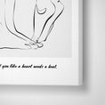 Load image into Gallery viewer, Personalized Line Art - Tip Toe (Grey) Nook At You Canvas Gallery Wrap
