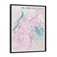 Load image into Gallery viewer, Map Art - Halcyon Blush Wall Journals Matte Paper Black Frame
