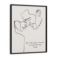 Load image into Gallery viewer, Personalized Line Art - Love (Beige) Nook At You Matte Paper Black Frame
