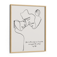 Load image into Gallery viewer, Personalized Line Art - Love (Beige) Nook At You Matte Paper Wooden Frame
