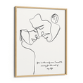 Load image into Gallery viewer, Personalized Line Art - Love (White) Nook At You Matte Paper Wooden Frame
