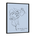 Load image into Gallery viewer, Personalized Line Art - Embrace (Powder Blue) Nook At You Matte Paper Black Frame
