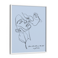 Load image into Gallery viewer, Personalized Line Art - Embrace (Powder Blue) Nook At You Matte Paper White Frame
