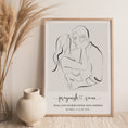 Load image into Gallery viewer, Personalized Line Art - Kiss Nook At You Matte Paper Rolled Art
