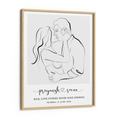 Load image into Gallery viewer, Personalized Line Art - Kiss Nook At You Matte Paper Wooden Frame
