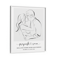 Load image into Gallery viewer, Personalized Line Art - Kiss Nook At You Matte Paper White Frame
