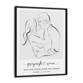 Load image into Gallery viewer, Personalized Line Art - Kiss Nook At You Matte Paper Black Frame
