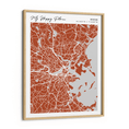 Load image into Gallery viewer, Map Art - Burnt Orange - Modern #2 Wall Journals Canvas Wooden Frame
