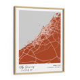 Load image into Gallery viewer, Map Art - Burnt Orange - Modern #1 Wall Journals Premium Luster Paper Wooden Frame
