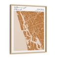 Load image into Gallery viewer, Map Art - Mustard - Modern #2 Wall Journals Matte Paper Wooden Frame
