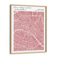 Load image into Gallery viewer, Map Art - Baby Pink - Modern #2 Wall Journals Canvas Wooden Frame
