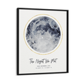 Load image into Gallery viewer, Custom Star Map - Moon Wall Journals Matte Paper Black Frame
