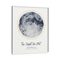 Load image into Gallery viewer, Custom Star Map - Moon Wall Journals Matte Paper White Frame
