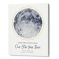 Load image into Gallery viewer, Custom Star Map - Moon Wall Journals Canvas Gallery Wrap
