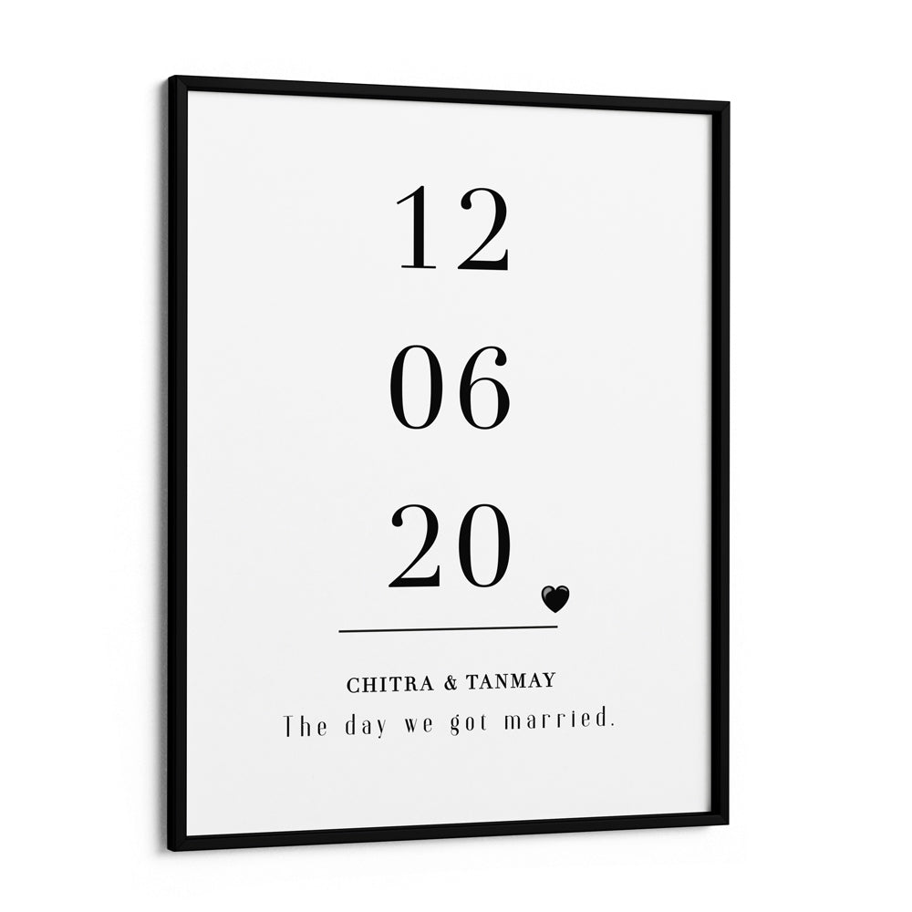 Personalized Date Wall Journals Matte Paper Black Frame