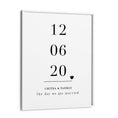 Load image into Gallery viewer, Personalized Date Wall Journals Matte Paper White Frame
