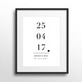 Load image into Gallery viewer, Personalized Date Wall Journals Matte Paper Black Frame With Mount

