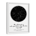 Load image into Gallery viewer, Custom Star Map - Black - Modern Wall Journals Matte Paper White Frame
