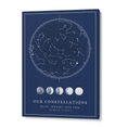 Load image into Gallery viewer, Custom Star Map - Navy Blue - Lunar Wall Journals Canvas Gallery Wrap
