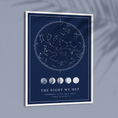 Load image into Gallery viewer, Custom Star Map - Navy Blue - Lunar Wall Journals  
