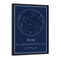 Load image into Gallery viewer, Custom Star Map - Navy Blue - Classic Wall Journals Matte Paper Black Frame

