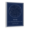 Load image into Gallery viewer, Custom Star Map - Navy Blue - Classic Wall Journals Matte Paper White Frame
